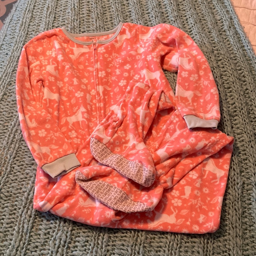 Carters fleece footed pajamas